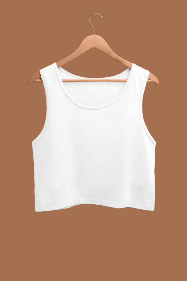 Solid Crop Tank White Top