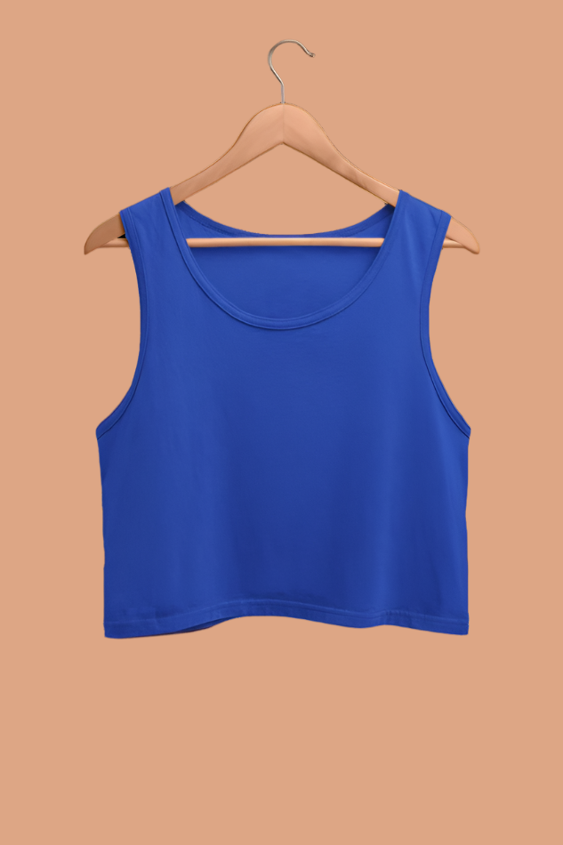 Solid Crop Tank Royal Blue Top
