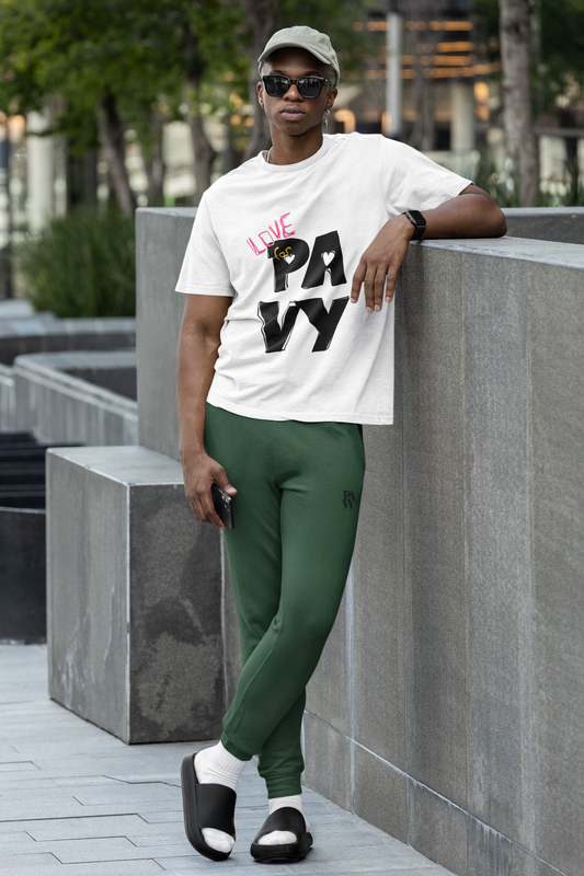 PAVY Unisex Bottle Green Joggers