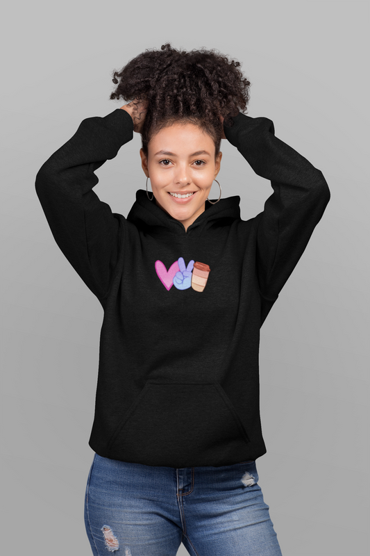 Love Peace Coffee Hoodie