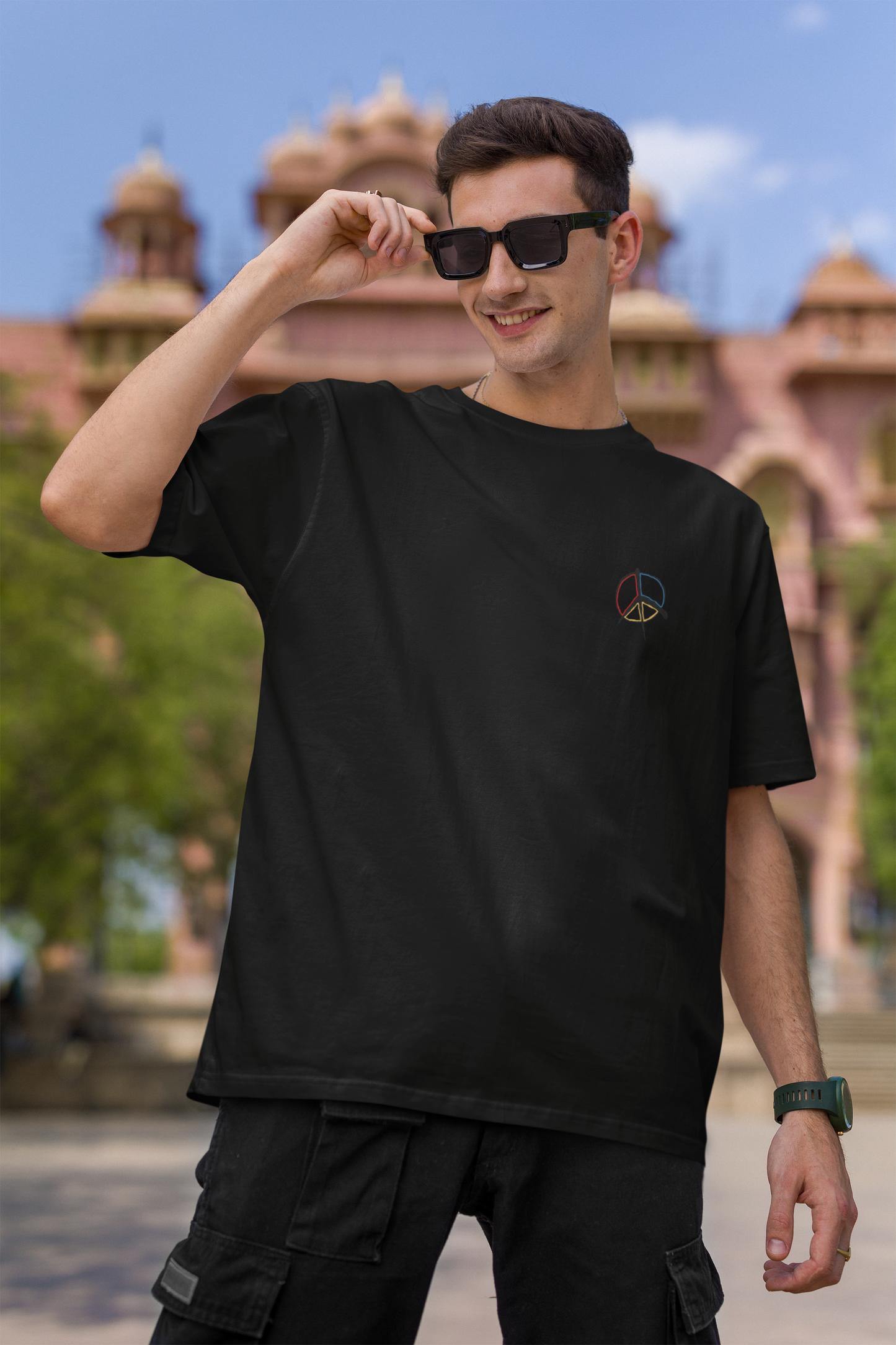 Love Peace Travel Oversized Tshirt