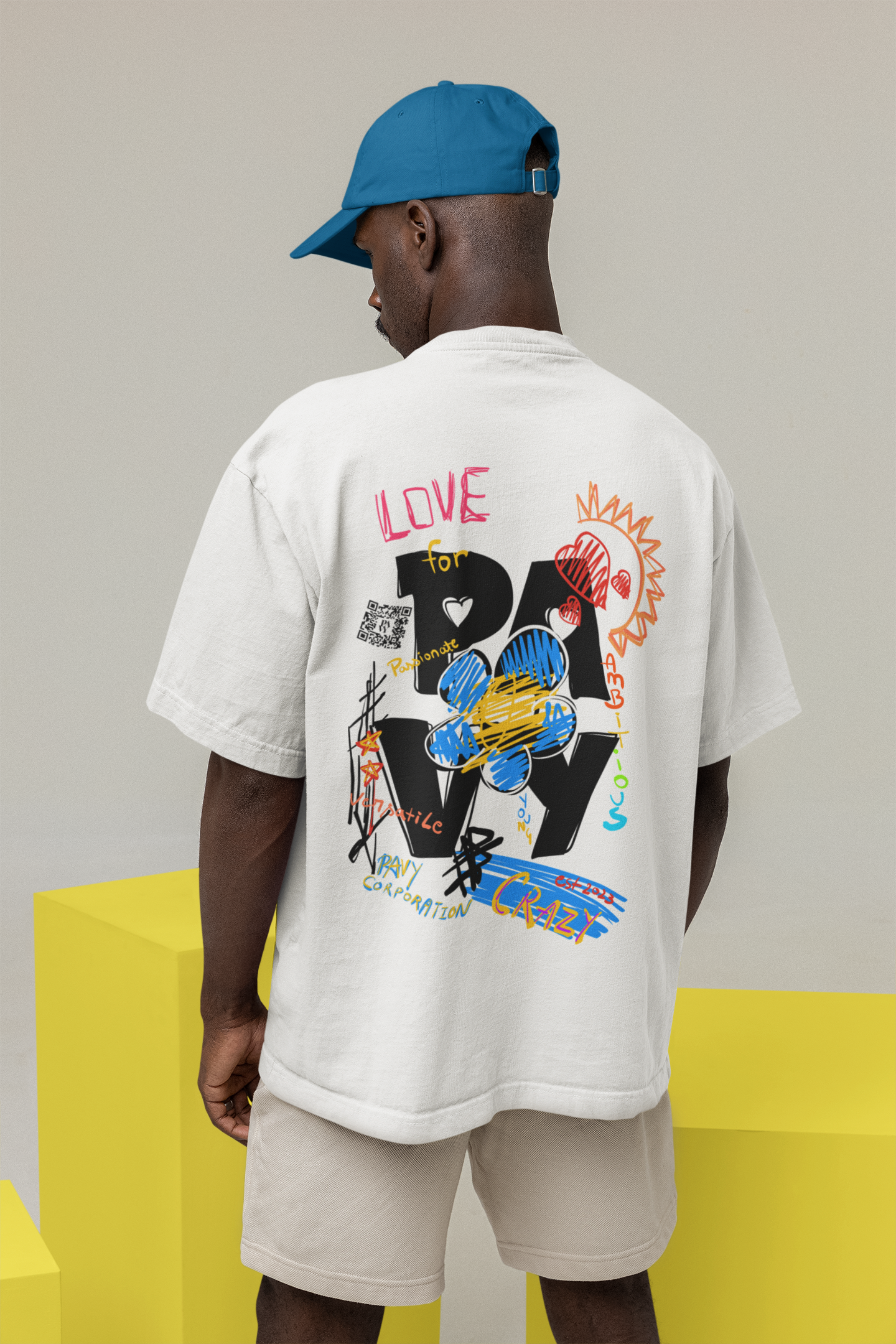 PAVY LOVE Terry Oversized Tshirt