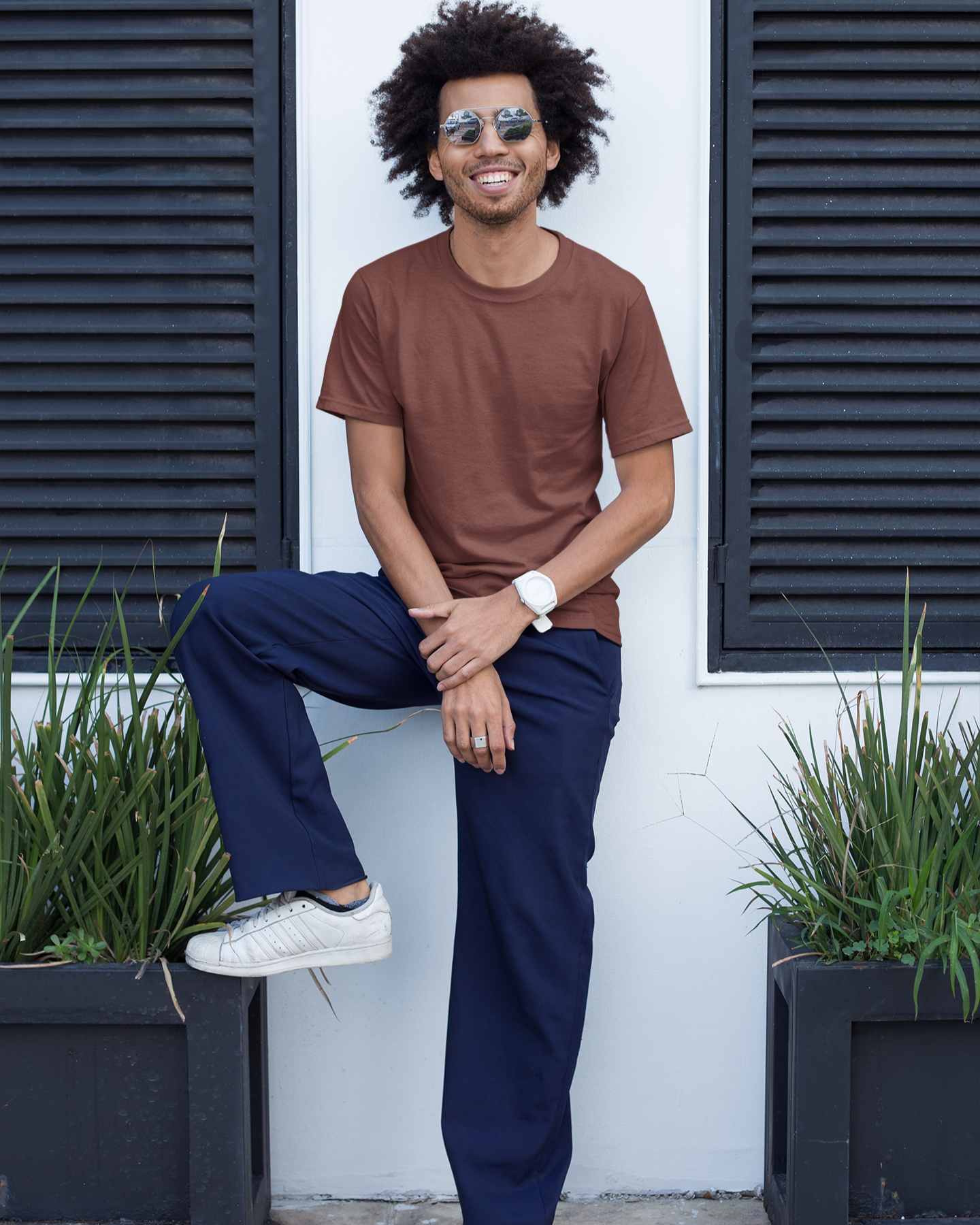Solid Unisex Classic Crew Tshirt