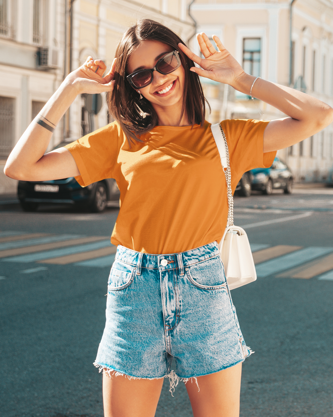 Solid Unisex Classic Crew Tshirt