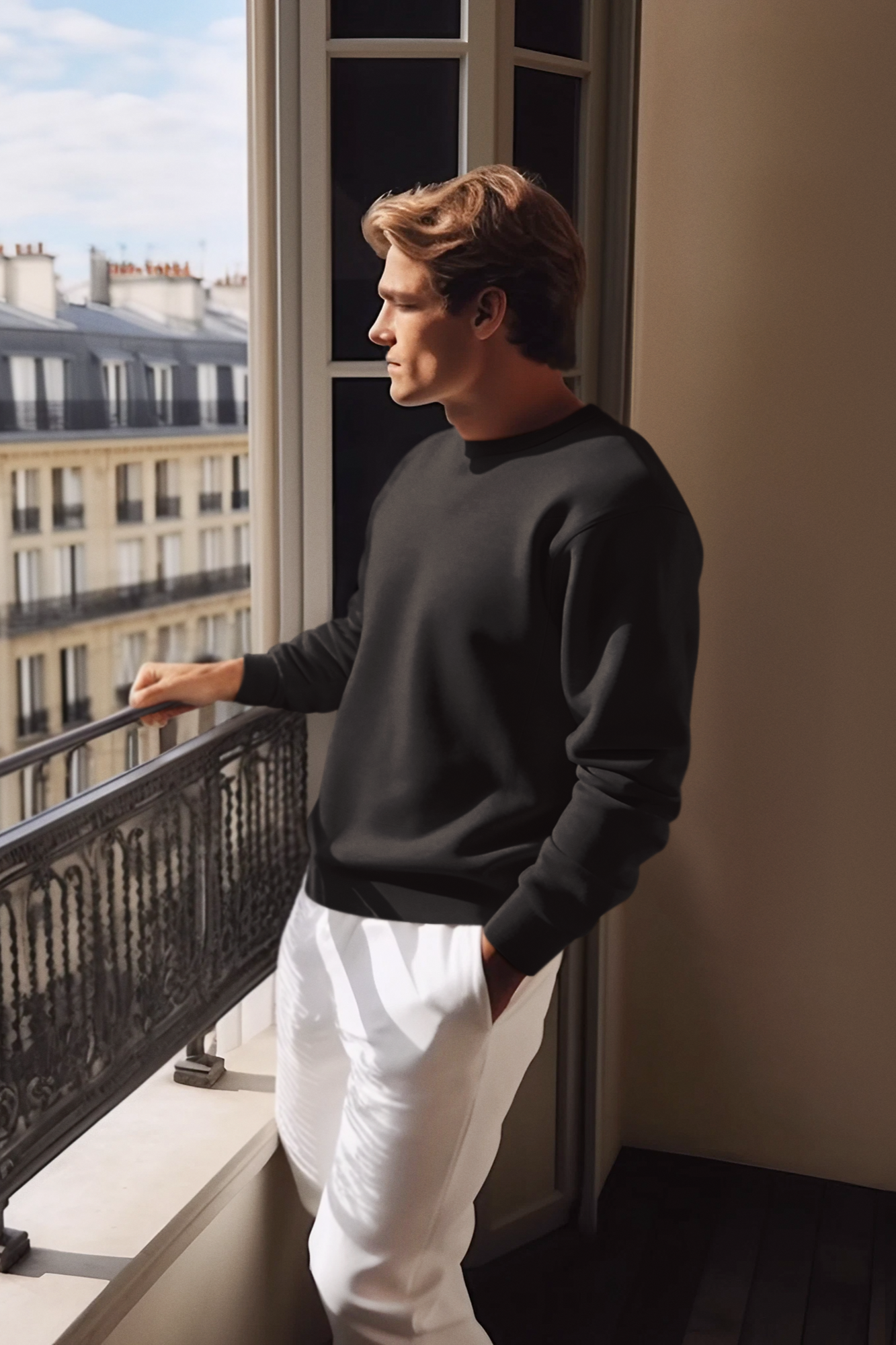 Solid Oversized Sweatshirt