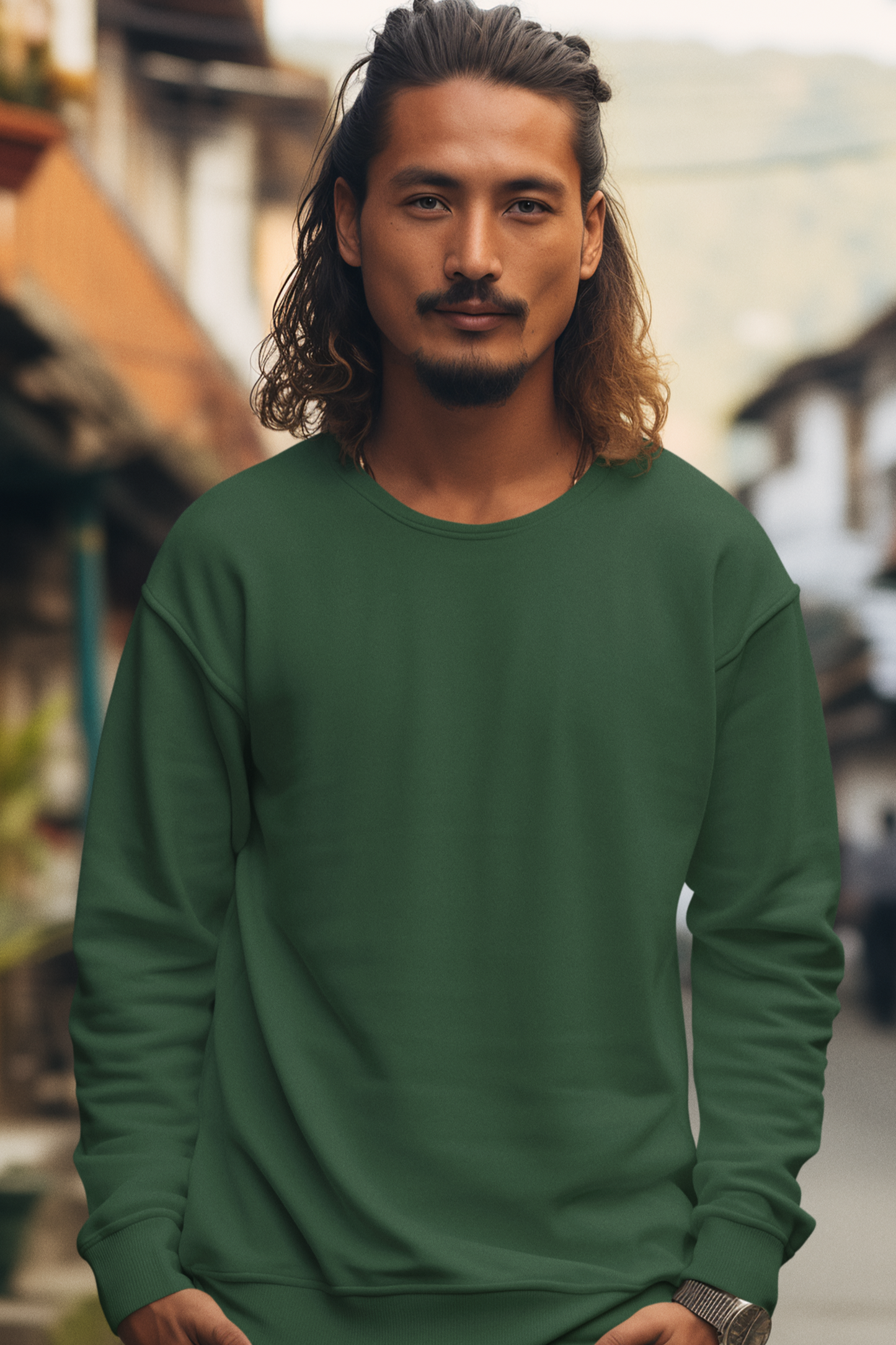 Solid Oversized Sweatshirt