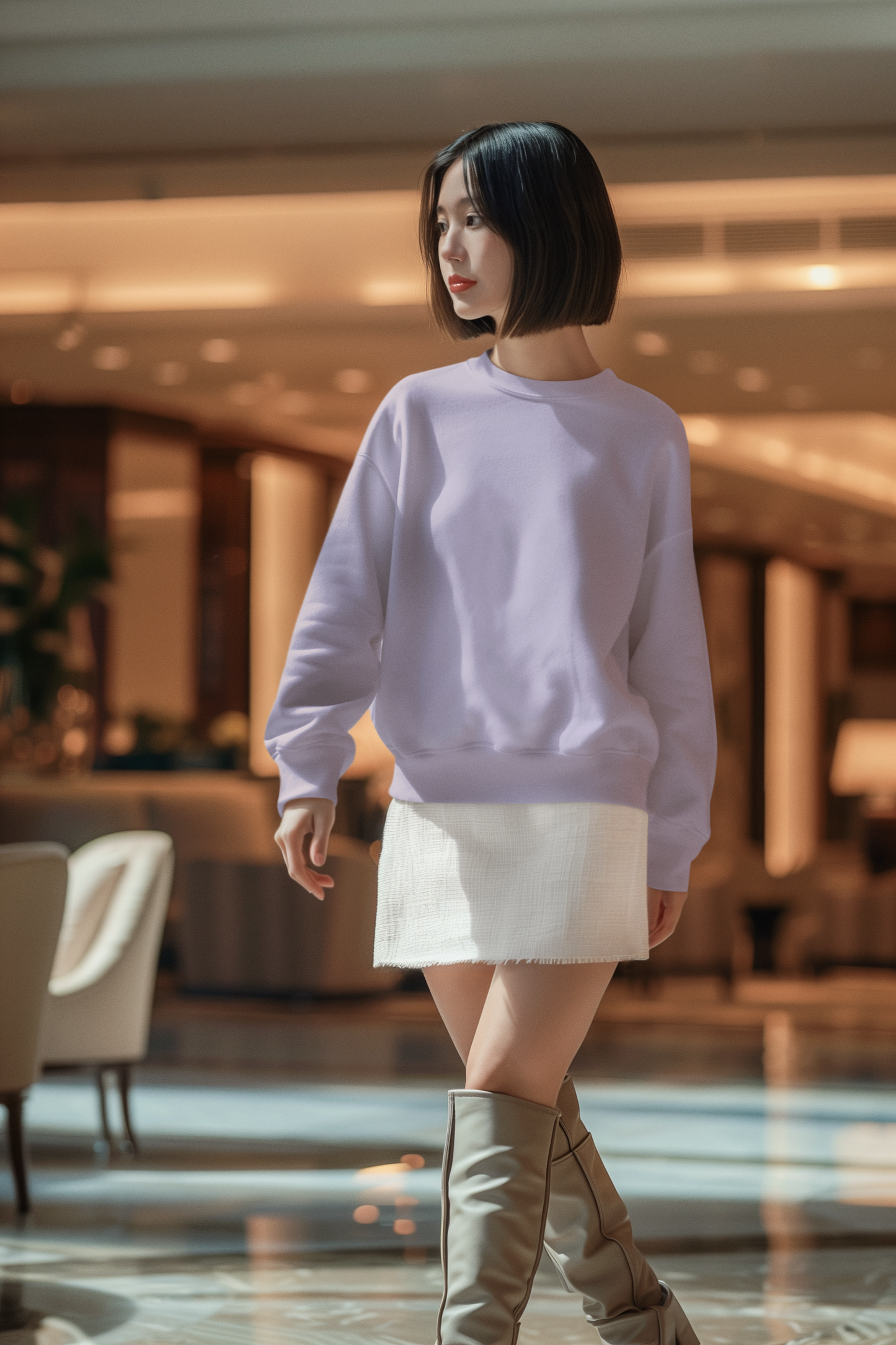 Solid Oversized Sweatshirt