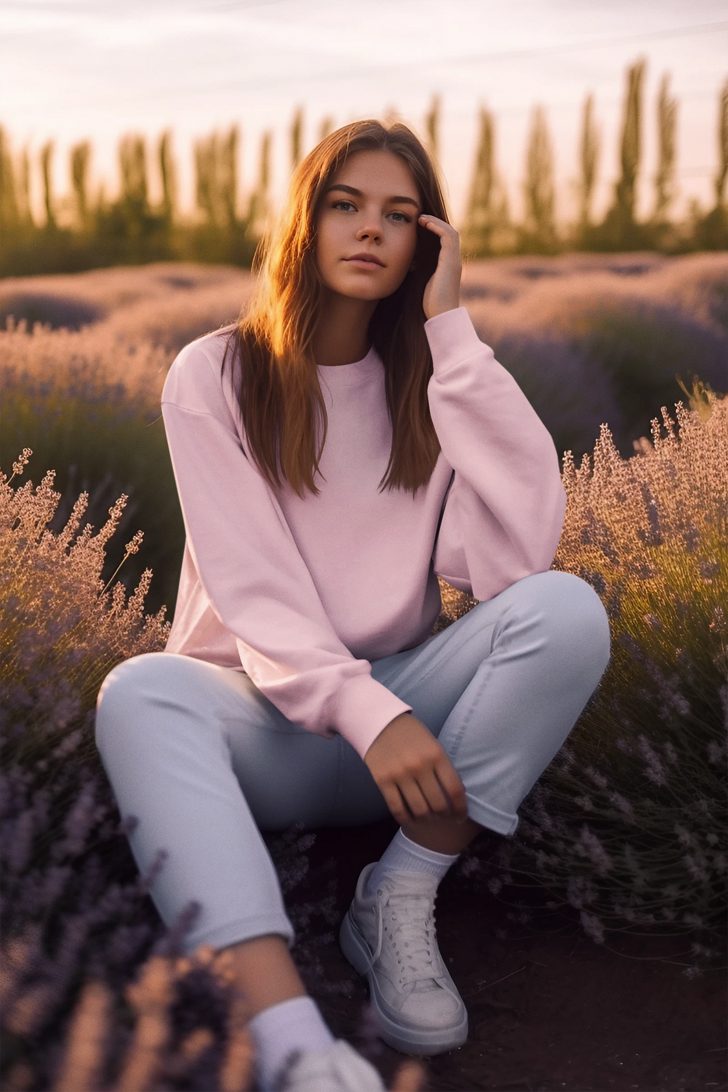 Solid Oversized Sweatshirt