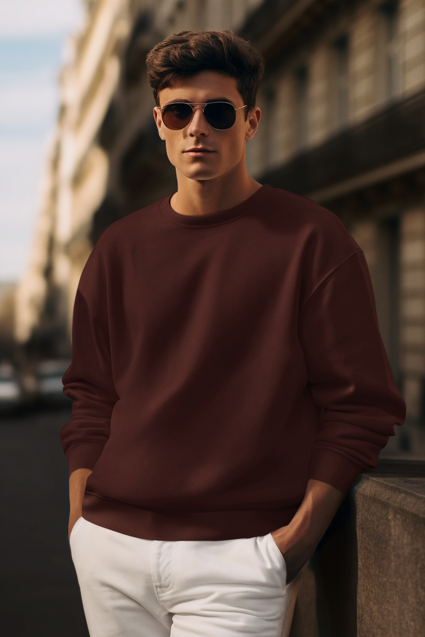 Solid Oversized Sweatshirt