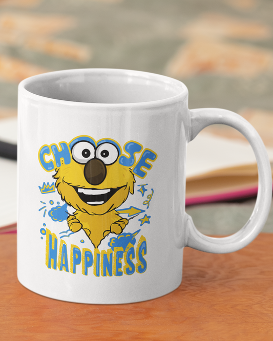 Choose Happiness Cartoon Mug
