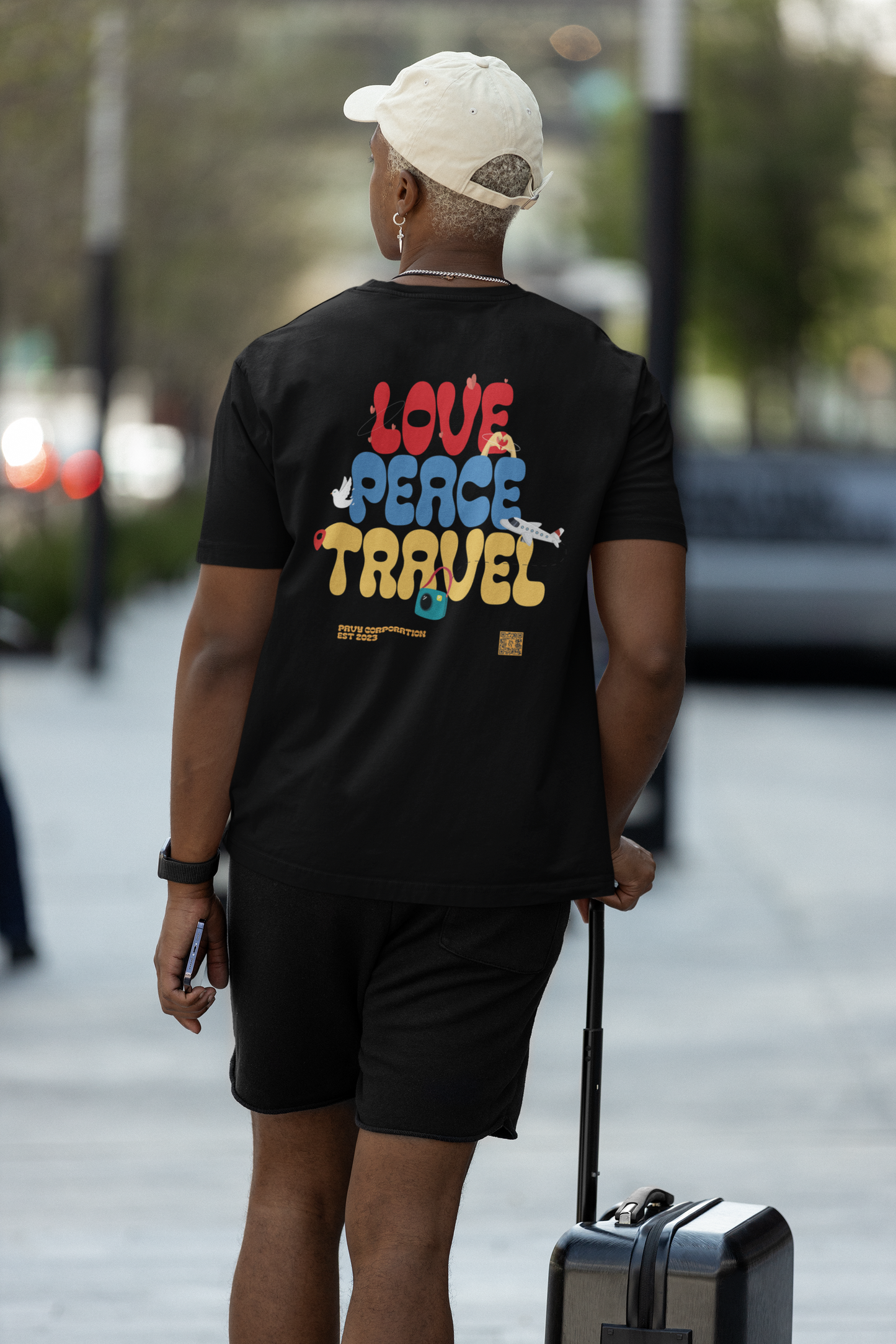 Love Peace Travel Oversized Tshirt