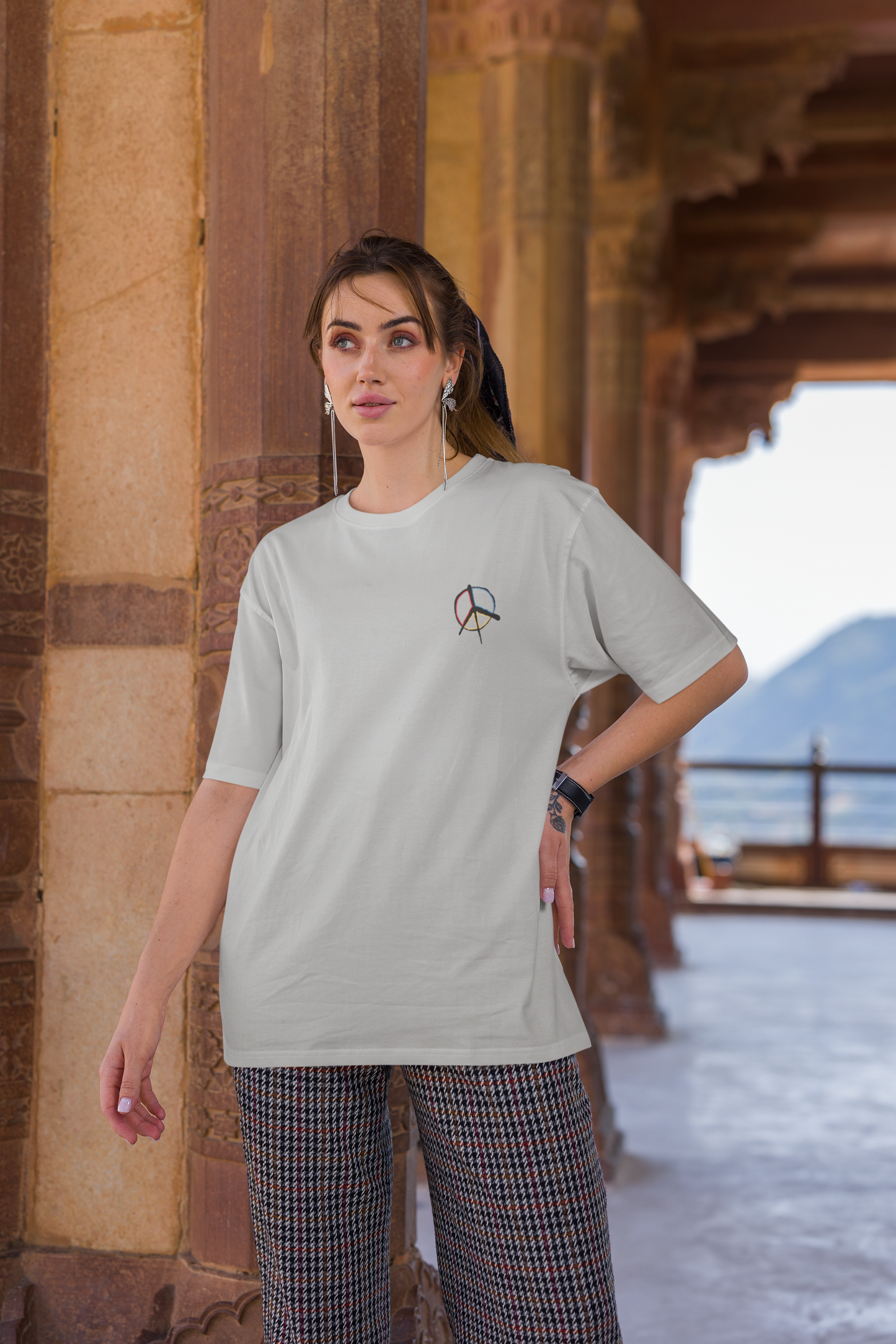 Love Peace Travel Oversized Tshirt