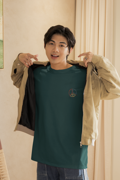 Love Peace Travel Oversized Tshirt